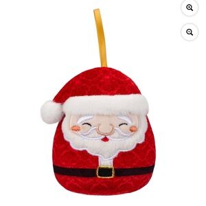 Squishmellow Red Santa Claus Plush Ornament or bag charm NEW IN BOX